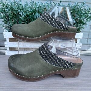 Dansko Bev Burnished Nubuck Slip-On Clogs